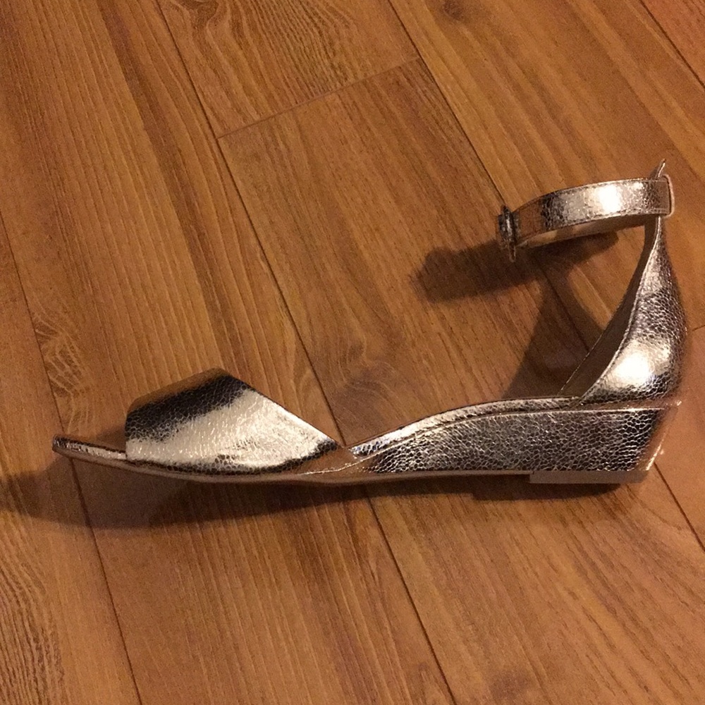J.CREW Metallic Demi-Wedge Sandals - Picture 3 of 4